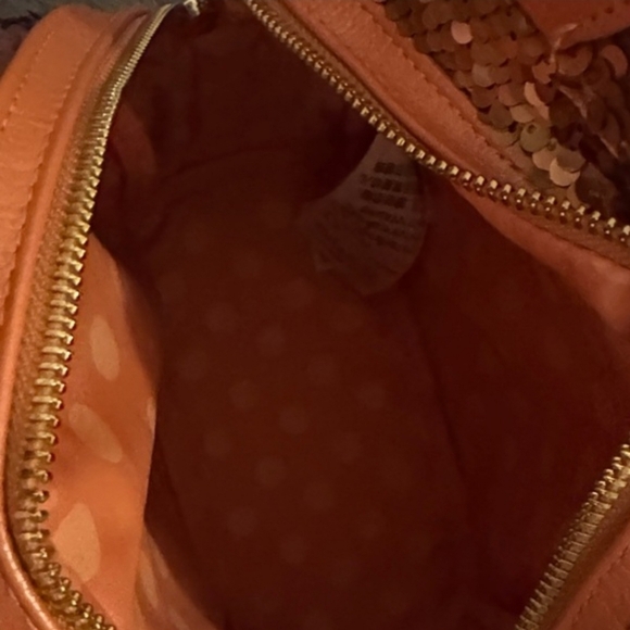 Loungefly Disney Orange Sequin Backpack - Picture 2 of 3